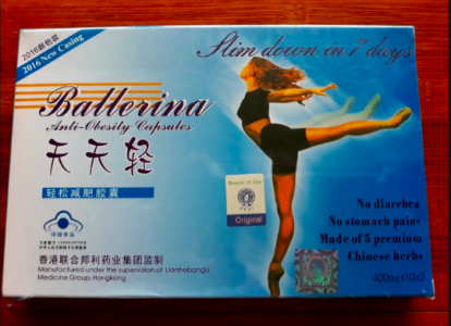 Serious risk to health from Ballerina Anti-Obesity capsules
