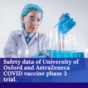Safety data of AstraZeneca’s and Oxford University vaccine phase 3 trials
