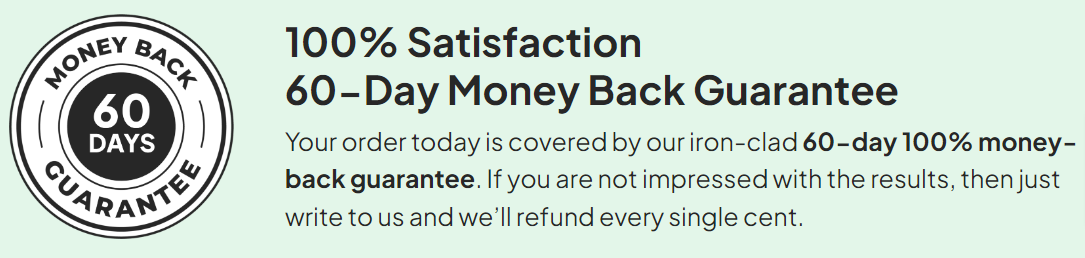 Flexigenics Money-Back Guarantee