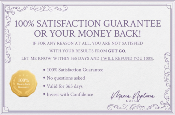 Gut-Go Money back Guarantee