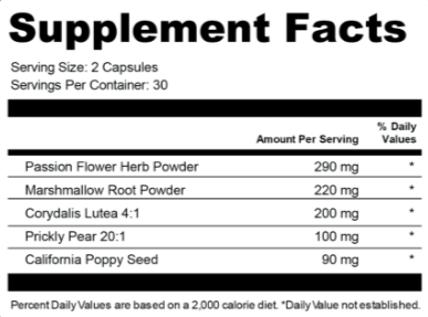 Nervovive Supplement Facts