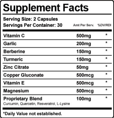 Beyond Simplex supplement facts