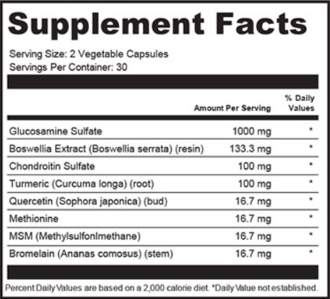 Rescue Flex ingredients