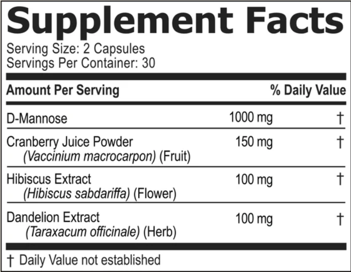 UroFresh Supplement facts