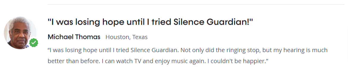 Silence Guardian Customer Reviews