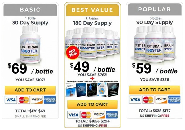 Fast Brain Booster pricing & Discount